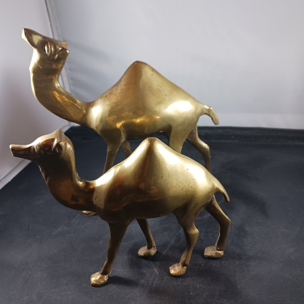 Vintage 2 Solid Brass Camels